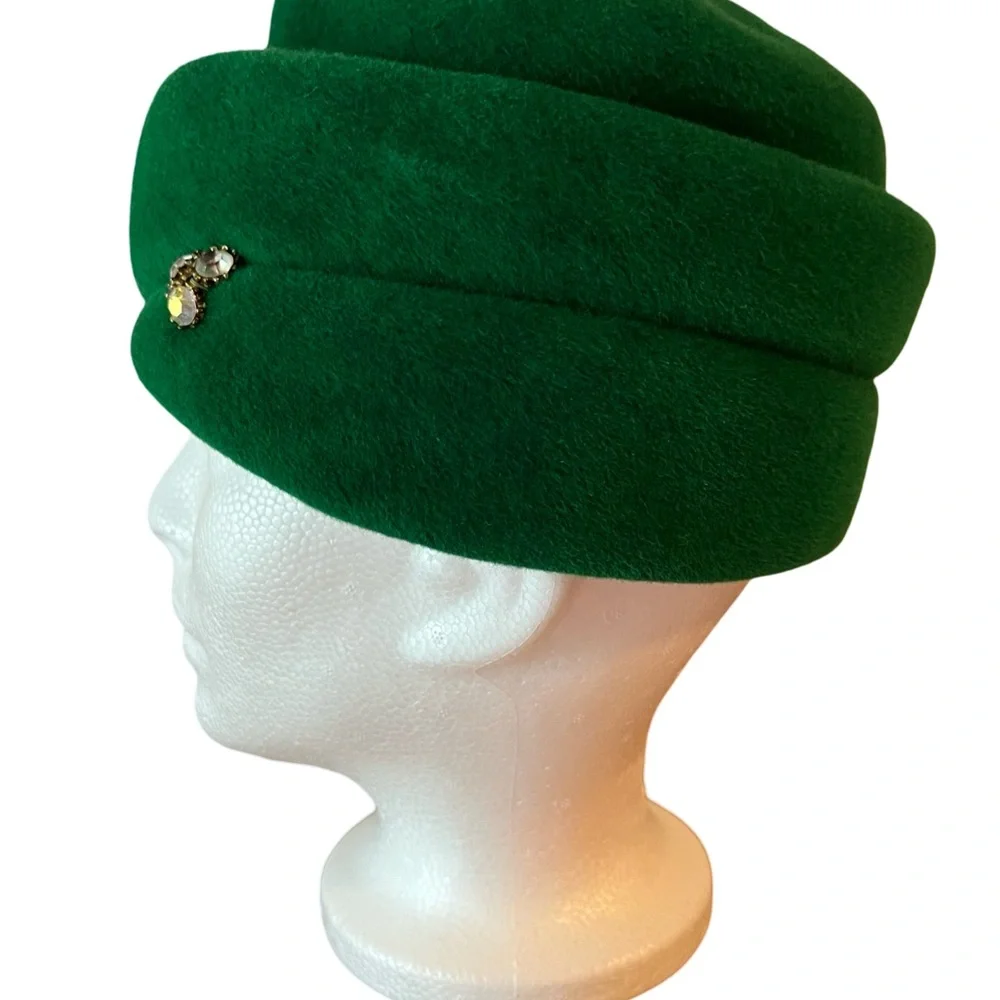 Vintage, Mark III Hat, Hudson’s The Woodward Shops, women , green - Picture 4 of 6